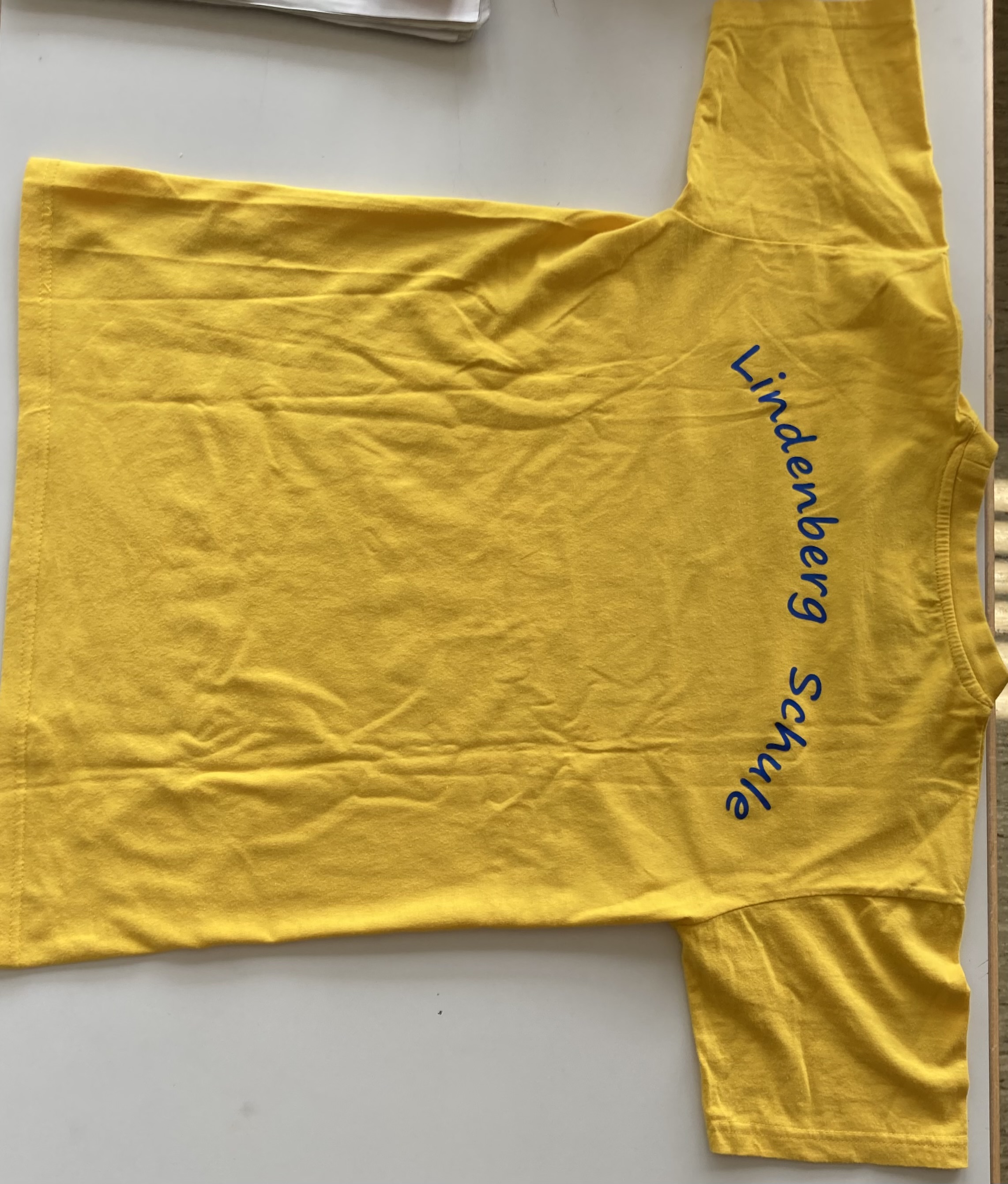 Schul T Shirt von hinten gedreht